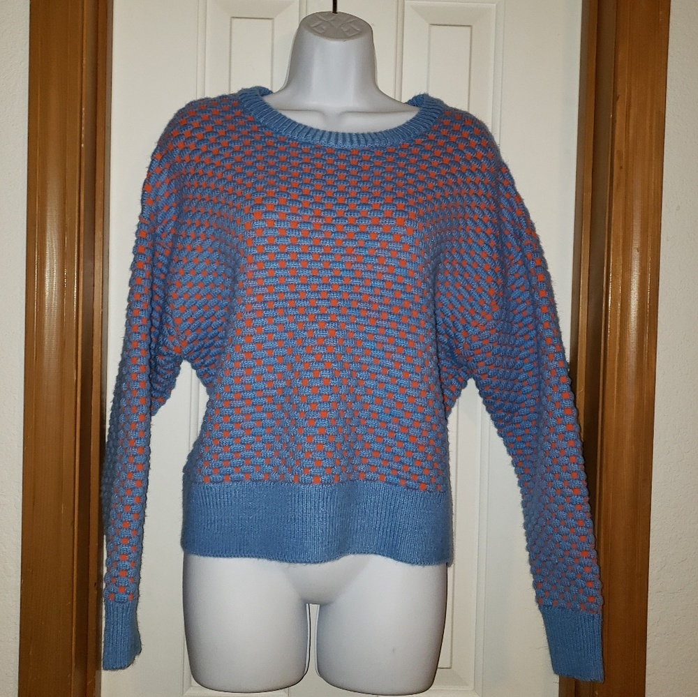 Blue and Orange 'Bubble' Sweater